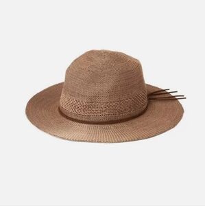 NWT Time & Tru Women's Brown Marled Fedora Hat Packable OSFM Adjustable Sun
